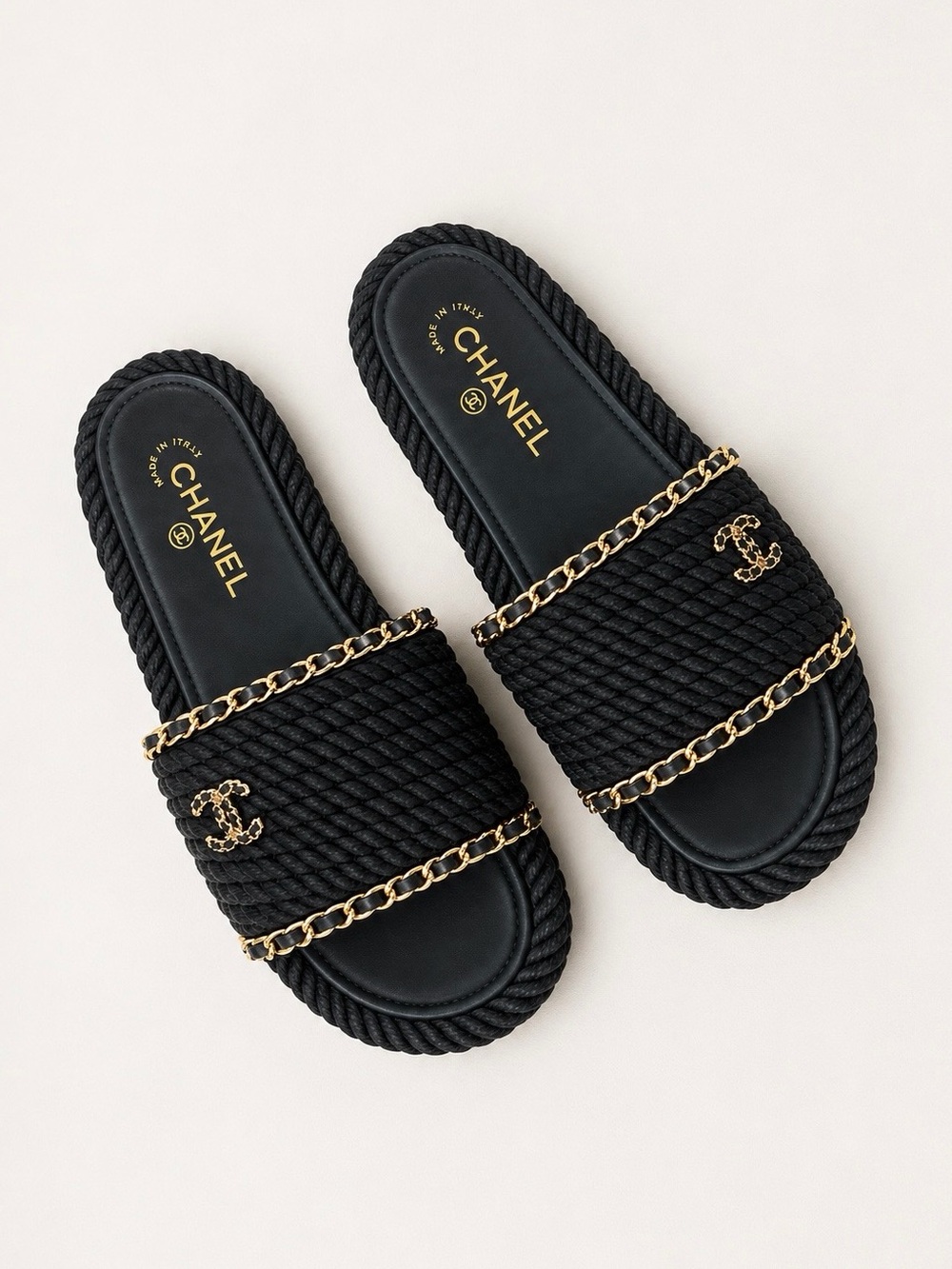 CC ch***l platform sandal